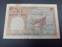 Charger l'image dans la galerie, Somalis / Djibouti : 50  Francs 1952 (Ref 3319)
