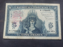 Charger l'image dans la galerie, Indochine / Nouméa : 5 Francs 1945 France Libre (Ref 3329)
