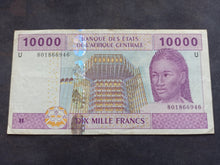 Charger l'image dans la galerie, Afrique Centrale : 10000 Francs 2002 U (Ref 3347)

