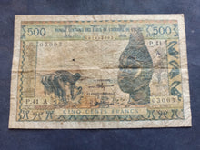 Charger l'image dans la galerie, Afrique de l'Ouest : 500 Francs 1959/64 Sign 8 Pick 102Ai (Ref 3348)
