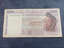 Charger l'image dans la galerie, Afrique de l'Ouest : 2500 Francs Niger H (Ref 3353)
