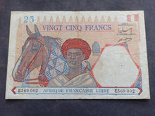 Charger l'image dans la galerie, Afrique Libre : 25 Francs 1942 (Ref 3356)
