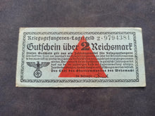 Charger l'image dans la galerie, Allemagne : Billet de Camp : 2 Reichsmark 1939/45 (Ref 3395)
