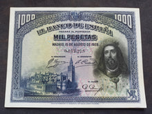 Charger l'image dans la galerie, Espagne : 1000 pesetas 1928 (Ref 3475)
