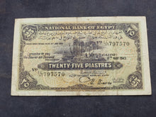Charger l'image dans la galerie, Egypte : 25 Piastres 1943 ; Pick 10c (Ref 3487)
