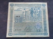 Charger l'image dans la galerie, Finlande : 50 Markkaa 1939 Litt D (Ref 3489)
