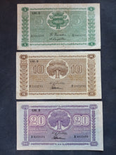 Charger l'image dans la galerie, Finlande : 5 / 10 / 20 Markkaa 1939 Litt D (Ref 3490)
