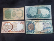 Charger l'image dans la galerie, Portugal : Lot de 4 Billets : 20 / 50 et 2 X 1000 Escudos (Ref 3590)
