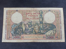 Charger l'image dans la galerie, Tunisie : 5000 Francs 1942 (Ref 3602)
