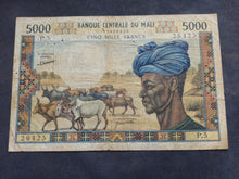 Charger l'image dans la galerie, Mali : 5000 Francs 1972 (Ref 3606)
