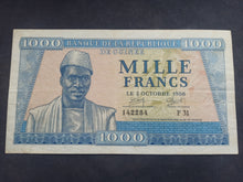 Charger l'image dans la galerie, Guinée : 1000 Francs 1958 (Ref 3622)
