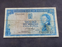 Charger l'image dans la galerie, Rhodésie : 10 Shillings 1964 (Ref 3657)
