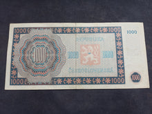 Charger l'image dans la galerie, Tchécoslovaquie : 1000 Korun 1945 (Ref 3674)
