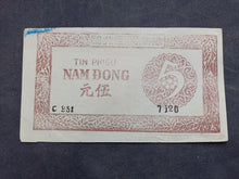 Charger l'image dans la galerie, Vietnam : 5 Dong 1949/50 Tin Phieu ; Pick 46a (Ref 3697)
