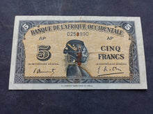 Charger l'image dans la galerie, Afrique occidentale : 5 Francs 1942 (Ref 3717)
