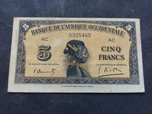 Charger l'image dans la galerie, Afrique occidentale : 5 Francs 1942 (Ref 3718)
