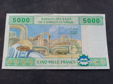 Charger l'image dans la galerie, Afrique Centrale : 5000 Francs 2002 U (Ref 3732)
