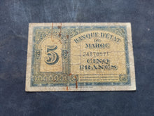 Charger l'image dans la galerie, Maroc : 5 Francs 1943 (Ref 3715)
