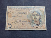 Charger l'image dans la galerie, Algérie : 5 Francs 1944 (Ref 3741)
