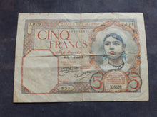 Charger l'image dans la galerie, Algérie : 5 Francs 1926 (Ref 3744)
