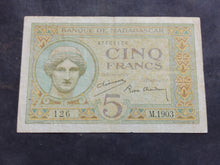 Charger l'image dans la galerie, Madagascar : 5 Francs 1937 (Ref 3751)
