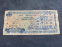 Charger l'image dans la galerie, Burundi : 500 Francs 1986 (Ref 3763)
