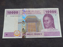 Charger l'image dans la galerie, Afrique Centrale : 10000 Francs 2002 T (Ref 3767)
