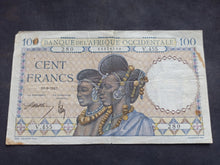 Charger l'image dans la galerie, Afrique Occidentale : 100 Francs 1941 (Ref 3768)
