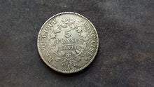 Charger l'image dans la galerie, 5 Francs Argent Union &amp; Force An 11 A (Ref 3821)
