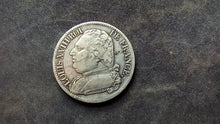 Charger l'image dans la galerie, 5 Francs Argent Louis XVIII Buste Habillé 1815 M (Ref 3833)
