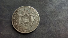 Charger l'image dans la galerie, 5 Francs Argent Napoleon III Tête Nue 1855 A (Ref 3843)
