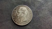 Charger l'image dans la galerie, 5 Francs Argent Napoleon III Tête Nue 1855 A (Ref 3843)
