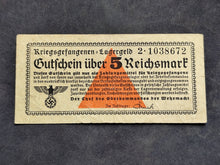 Charger l'image dans la galerie, Allemagne : 5 Reichsmark 1939-45 Camp Prisonniers (Ref 4069)
