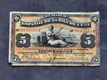 Charger l'image dans la galerie, Cuba : 5 Pesos 1896 (Ref 4075)
