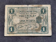Charger l'image dans la galerie, Espagne : 1 Peseta 1937 Conseil Municipal Guixols (Ref 4097)
