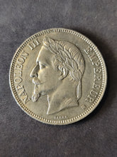 Charger l'image dans la galerie, 5 Francs Argent Napoleon III 1869 BB (Ref 3842)
