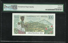 Charger l&#39;image dans la galerie, Rwanda : 100 Francs 1978 ; PMG : Superb Gem UNC 68 ; EPQ
