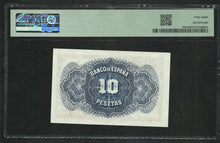 Charger l&#39;image dans la galerie, Spain : 10 Pesetas 1935 ; PMG : Choice About UNC 58 (Ref 2338)
