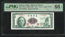 Charger l&#39;image dans la galerie, Taiwan : 1 Yuan 1961 ; PMG : Gem UNC 66 (Ref 2348)
