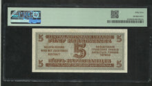 Charger l&#39;image dans la galerie, Ukraine : 5 Karbowanez 1942 ; PMG : About UNC 55 (Ref 2336)
