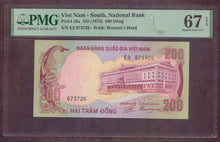 Charger l'image dans la galerie, Vietnam : 200 Dong 1972 ; Pick 32a PMG : Superb Gem UNC 67 (Ref 4223)

