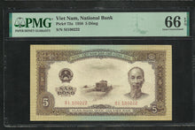 Charger l&#39;image dans la galerie, Vietnam : 5 Dong 1958 ; PMG : Gem UNC 66 ; EPQ (Ref 1901)
