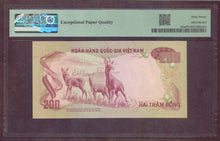 Charger l'image dans la galerie, Vietnam : 200 Dong 1972 ; Pick 32a PMG : Superb Gem UNC 67 (Ref 4223)
