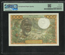 Charger l&#39;image dans la galerie, West Africa : Ivory Coast : 1000 Francs 1959 ; PMG : Gem UNC 66 (Ref 1912)
