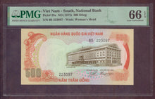 Charger l'image dans la galerie, Vietnam : 500 Dong 1972 ; Pick 33a PMG : Gem UNC 66 (Ref 4224)
