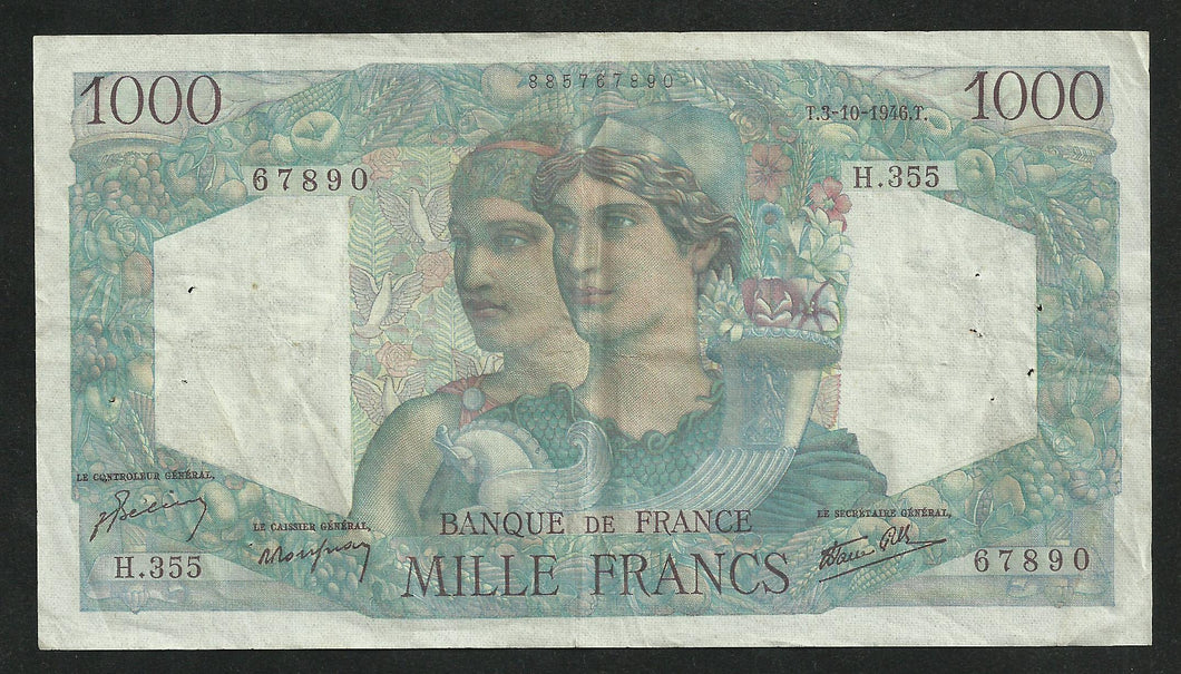1000 Francs Minerve (16-5-1946)
