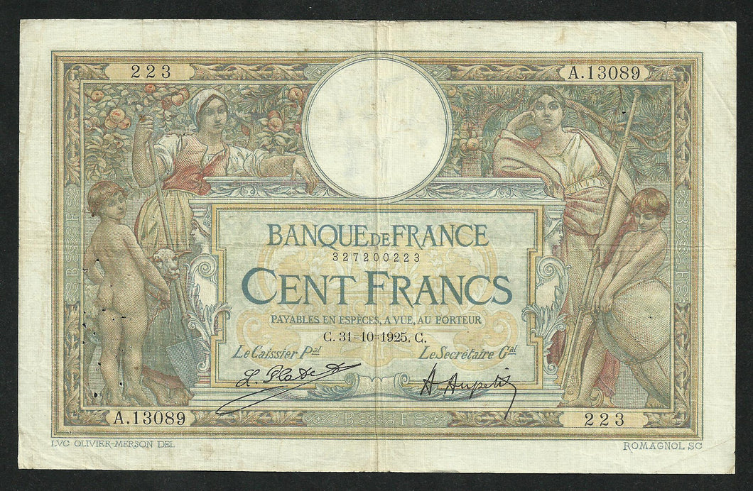 100 Francs Merson (31-10-1925)