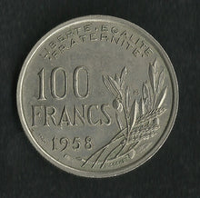 Charger l&#39;image dans la galerie, 100 Francs Cochet 1958 B
