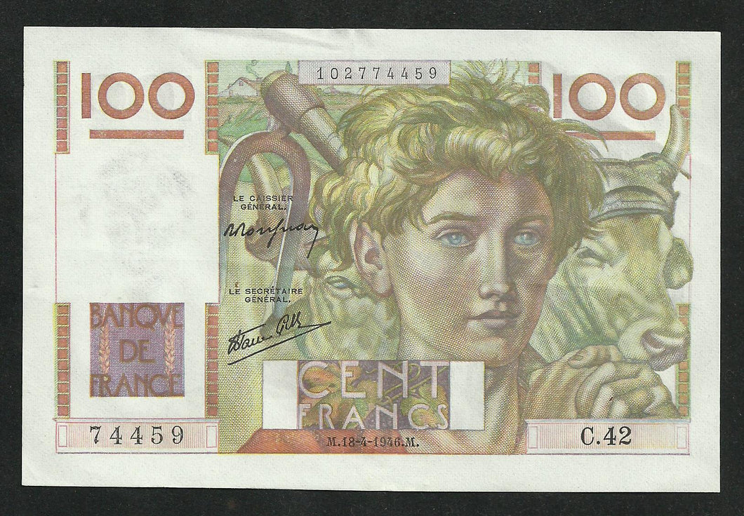 100 Francs Paysan (18-4-1946) SPL