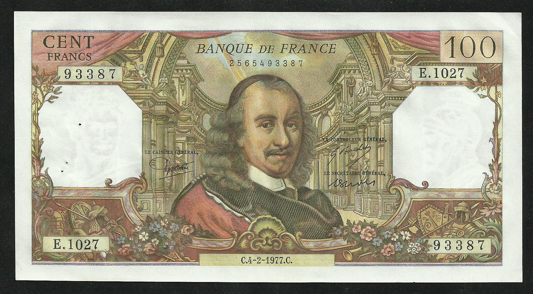 100 Francs Corneille (4-2-1977) Qualité SUP
